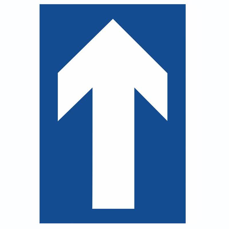Straight Direction Arrow Floor Sticker One Size