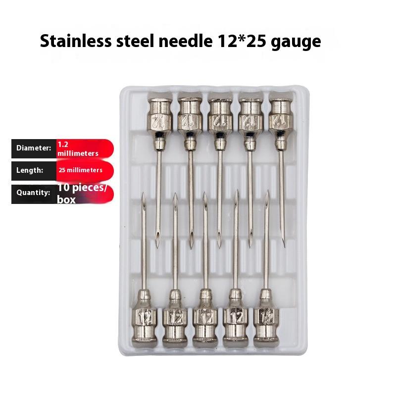 1 Set 20-50 ml Veteriner Alet Şırınga Aşı Enjeksiyonu Ayarlanabilir Doz 304 Paslanmaz Çelik İğne Ucu Dağıtıcı Hayvancılık Kümes Hayvanları