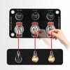 Universal Engine Start Push Button 3 Gang Switch Power Fuses Holder Control Panel Compatible for 12V/24V Marine Vehicles