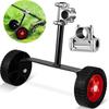 Adjustable Lawn Mower Support Wheel Kit Fits 26/28mm Tube Effortless Rolling Grass Cutter Auxiliary Wheel Tool Accessory