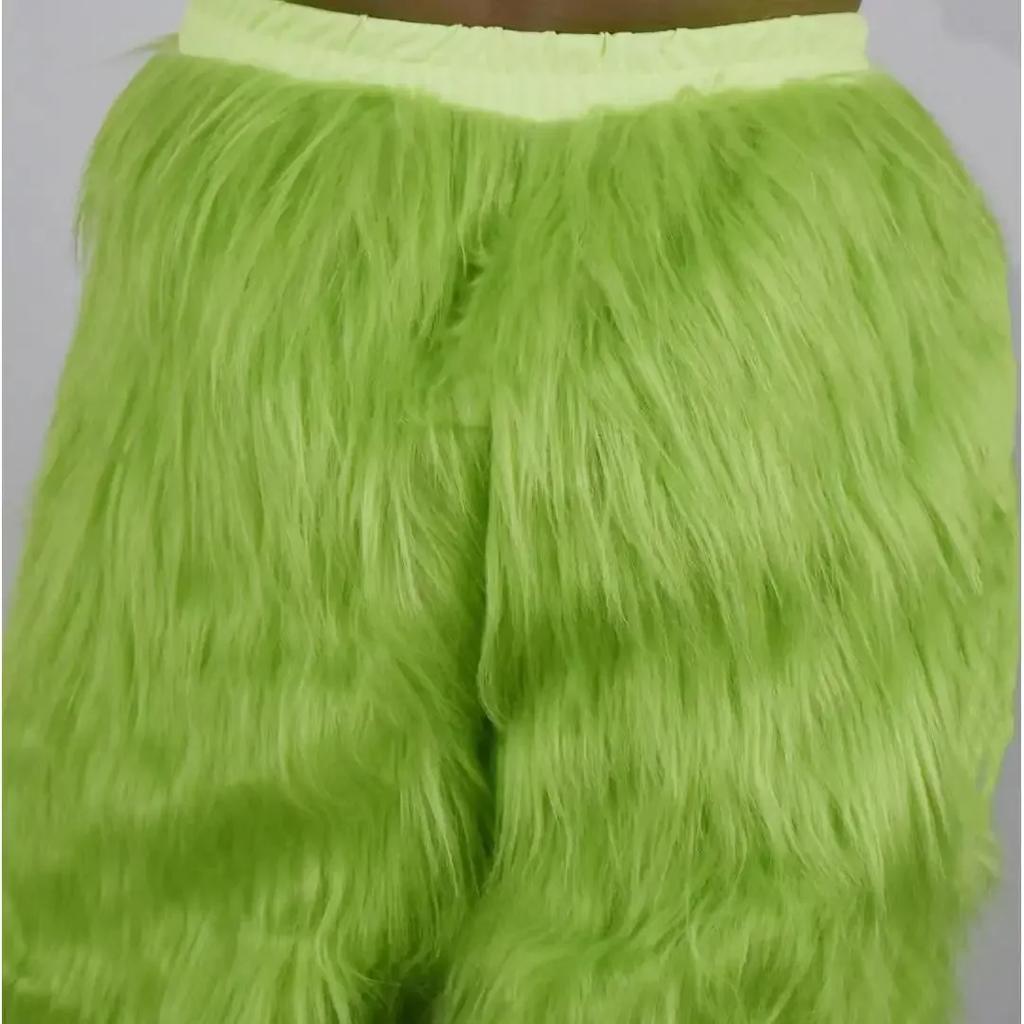 Nouveau Costume de Noël Cosplay Vêtements Déguisement Père Noël Monstre Bizarre aux Cheveux Verts Grinch Costume de Performance de Fête