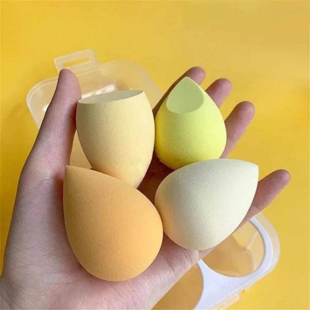 4 pcs Makeup beauty egg Cosmetic Puff Makeup Sponge Foundation Makeup Sponge Powder Puff Dry and Wet Combined Beauty Tool
