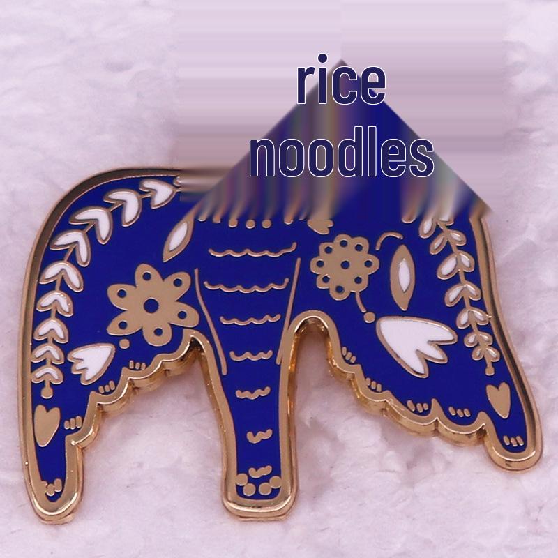 Blue Swallow Paper-Cut Brooch