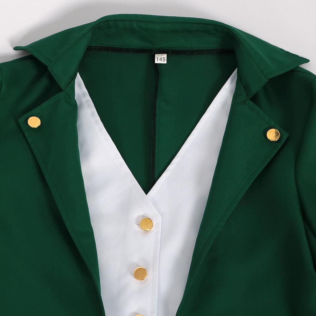 Medieval Swallowtail Costume for Halloween & St. Patrick's Day In Irish Green