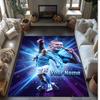 Erling Haaland Printed Crystal Velvet Rug Non‑Slip Crystal Velvet Carpet For Sofa Bedroom Indoor Home Decoration