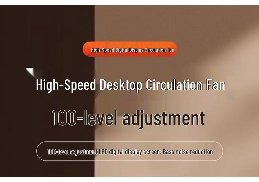Compact Wall-Mounted Smart Fan with Digital Display, High-Speed Air Circulation, and Rechargeable Battery for Office and Home Use.