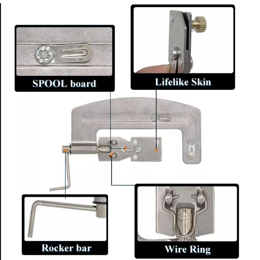 Semi Automatic Fishing Hooks Line Tier Machine Portable Stainless Steel Fish Hook Line Knotter Tying Binding Fishing Accessories