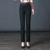 Herfst en winter jeans dames hoge taille elastisch medium damesbroek, dun en warm, verdikte warme rechte broek