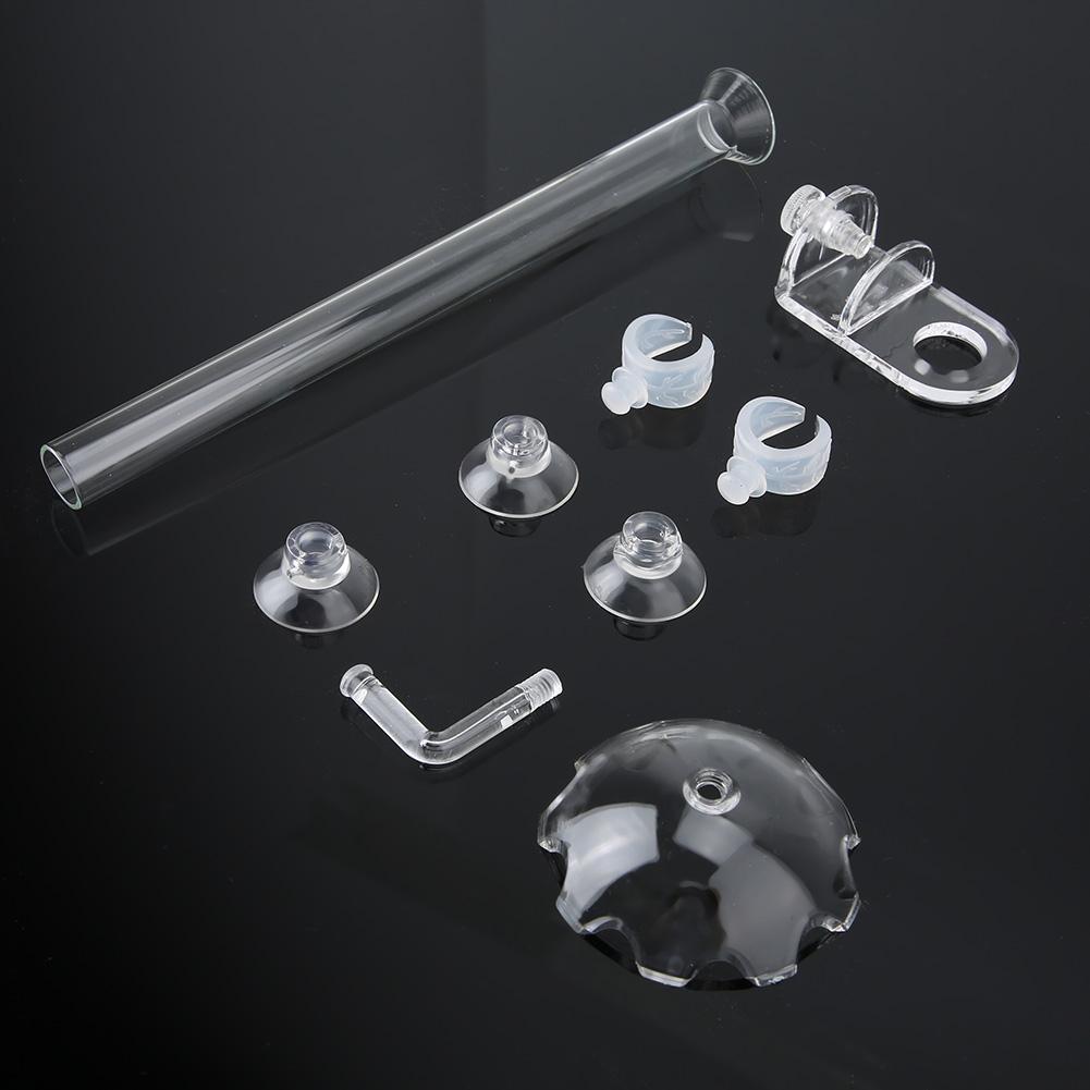 Acrylic Fish Tank Shrimp Feeder Tube with Holder Clip Feeding Bowl Set Aquarium Accessory(20cm)