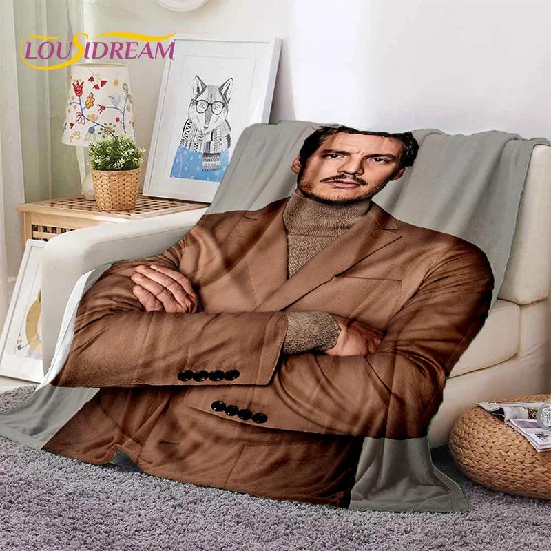 Jose Pedro Pascal Actor Star Soft Flannel Blanket for Beds Bedroom Sofa Picnic,Throw Blanket for Cover Outdoor Leisure Nap Gift