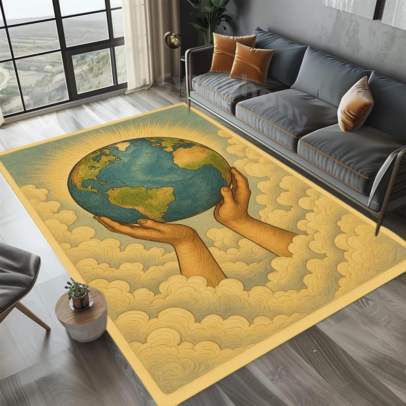 

Space Planet Carpet Starry Sky Carpets in The Living Room Rug Illusion Rugs Home Decoration Bedroom Mat Children Carpet Area Rug 50X80CM