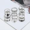 New Joint Ring Hot Retro Exaggerated Geometric Snake Combination 14 Piece Set Ring