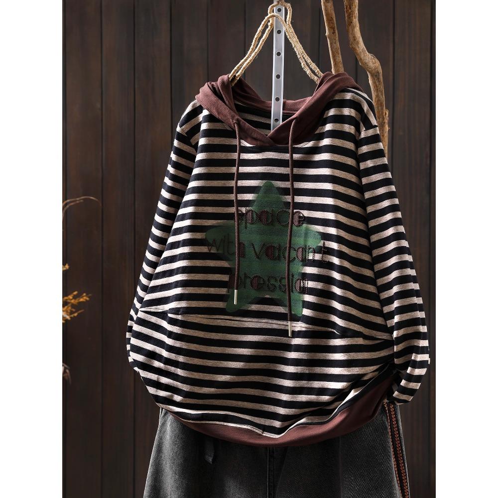 Dimanaf 2025 Übergröße Hoodie Herbst Einfarbig Hut Schwarz T-Shirt Damen Langarm Locker Oberteile Tees