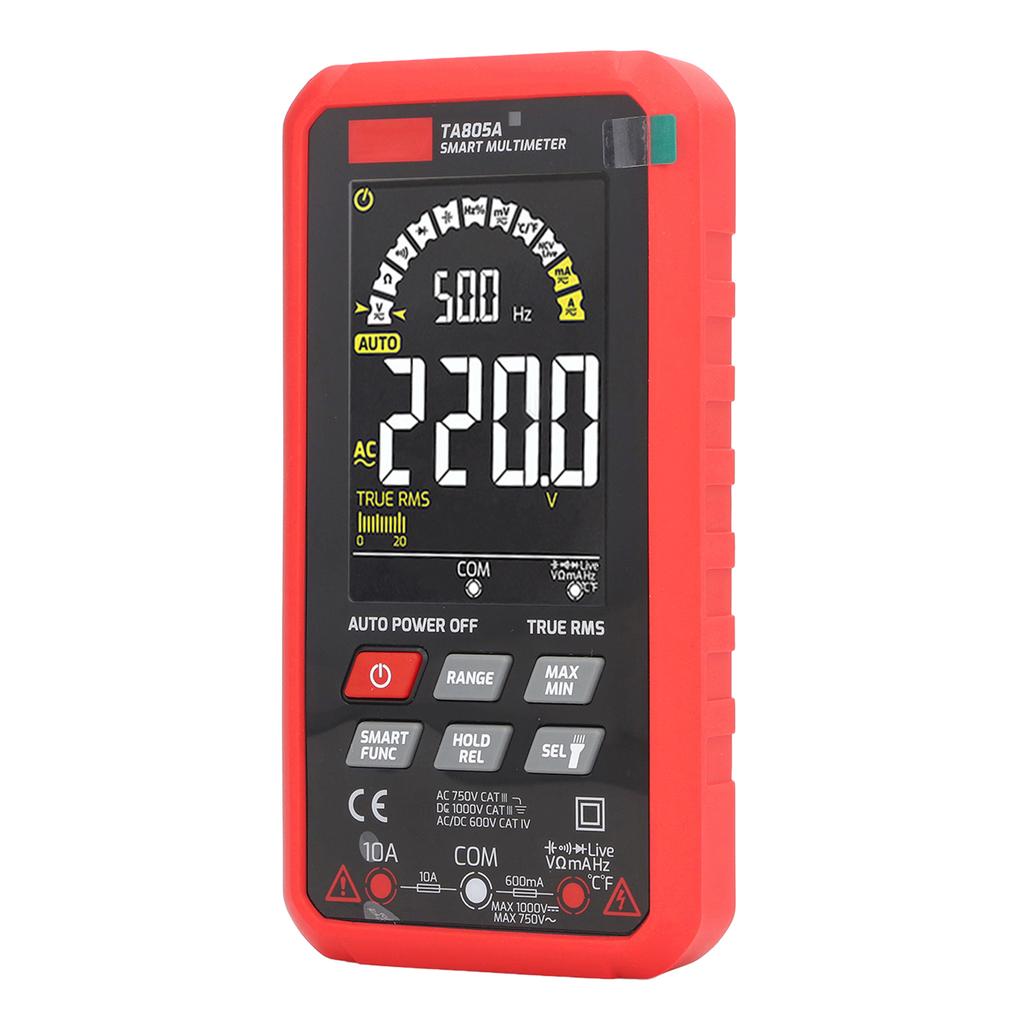 Digital Multimeter High Accuracy Automatic Measures Voltage Current Resistance Continuity Smart Electrical Tester