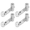 4Pcs Anchor Type Connector Carbon Steel Galvanized European Standard 4040 Oblique Angle 0 180 Degrees