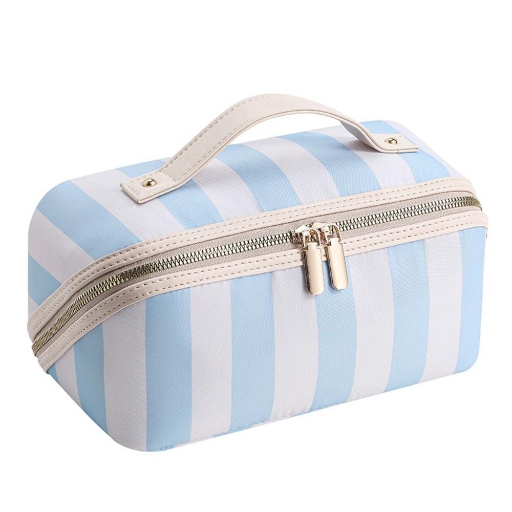 Polka Dot/Striped Women's Cosmetic Bag Vintage Travel Cosmetic Case  Makeup Accessory