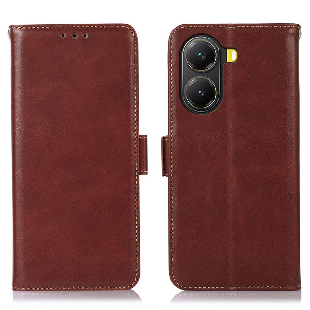 For Xiaomi Poco X7 Pro 5G Case RFID Blocking Genuine Cow Leather Wallet Phone Cover