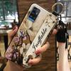Kickstand Durable Phone Case For ZTE Blade A71/Optus X Swift 5G Back Cover Soft case Flower Fashion Design Lanyard Ring