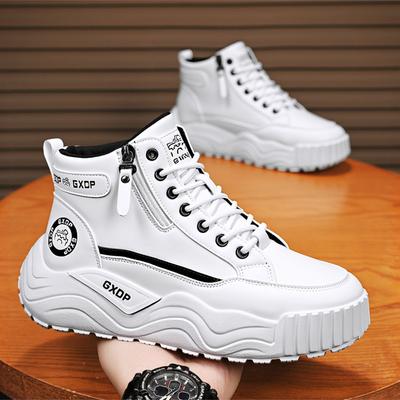 High-top Winter New Velvet Warm Two Cotton Shoes Sports and Leisure Thick-soled Heightening Martin Boots