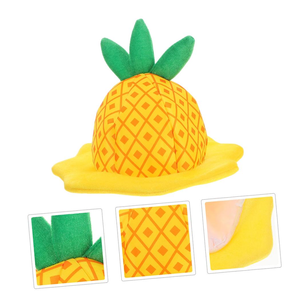 Healeved Pineapple Hat, Kids' Fruit Headgear, Lightweight 59g, Pretend Play, Party Hat, Children's Costume Accessory, 13.78 X 12.80 X 12.60 Inches