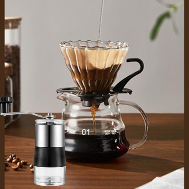 Manual Coffee Grinder Hand Coffee Grinder Mill with Ceramic Burrs Hand-Cranked Coffee Grinder for Indoor Outdoor Use