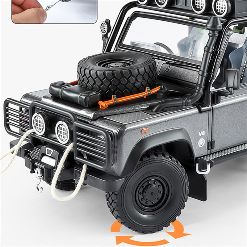 1/24 Land Range Rover Defender 110 Tomb LE Legierungs-Pickup-Automodell Diecasts Geländewagen Automodell Ton Licht Kinderspielzeug Geschenk