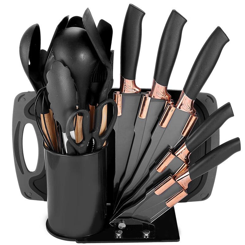 Beiyou 19-Piece Acrylic Non-stick Kitchen Utensil & Knife Set