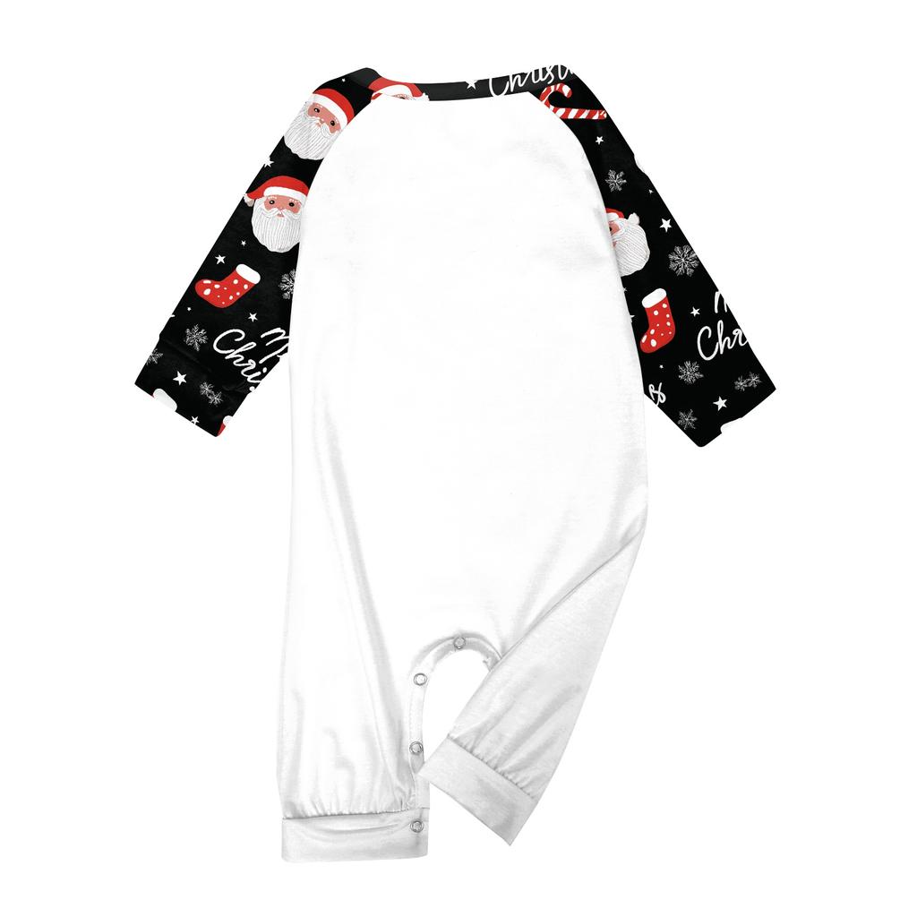 Family Matching Christmas Pajamas Set for Parents and Kids, Long Sleeve Round Neck Sleepwear with Pants