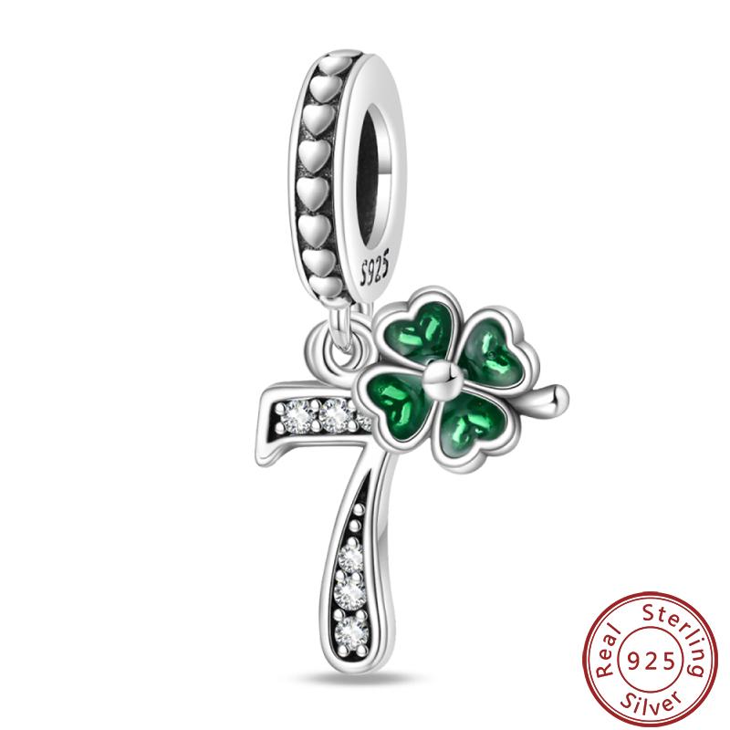 Lucky Collection Copper Craft Lucky Number Clover Green Charms Beads 3Mm Diy Elegant Holiday Fine Jewelry Gifts