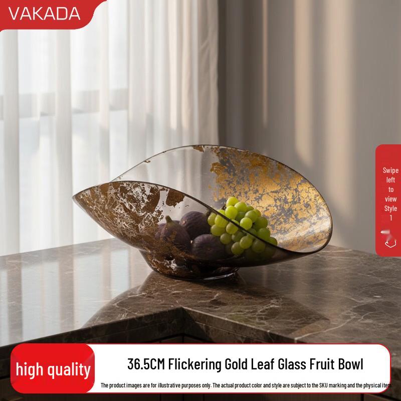 VAKADA Decorative Glass Serving Plates & Bowls