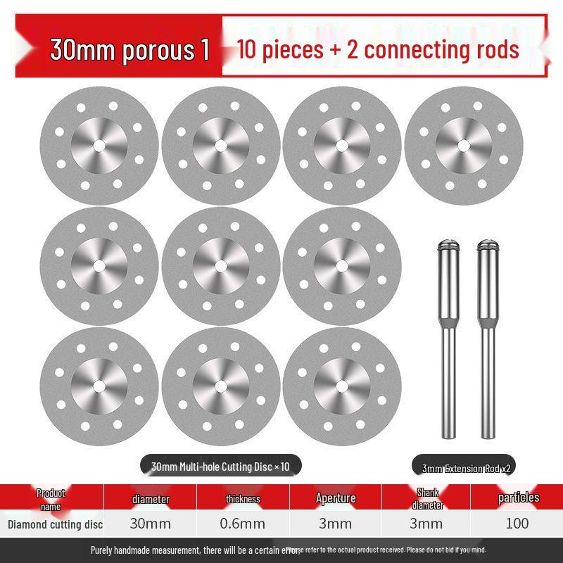Electric Drill Diamond Cutting Disc & Grinder - Small Saw Blade for Glass, Jade, Grout Cleaning, Sanding & Grinding