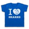 I Love Sharks Animal Rights Lover Save The Animals Kids Childs T-Shirt