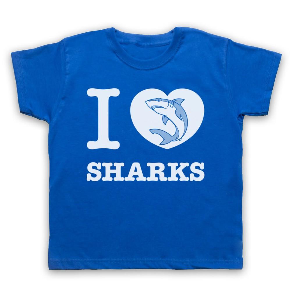 I Love Sharks Animal Rights Lover Save The Animals Kids Childs T-Shirt