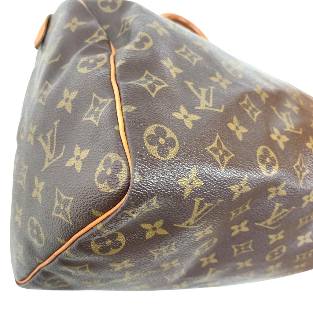 Used Louis Vuitton Monogram Speedy 35 M41524 Boston Bag Canvas Brown Authentic 1221