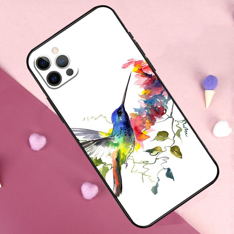 Hummingbird Phone Case For iPhone 17 Pro Max 11 14 15 16 Pro Max Plus 12 13 Mini 17 Air 16e Back Cover