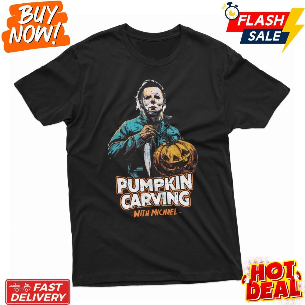 Halloween Horror Movie Inspired T-Shirt Pumpkin Carving Costume Party Unisex Tee Unisex T-Shirt XL