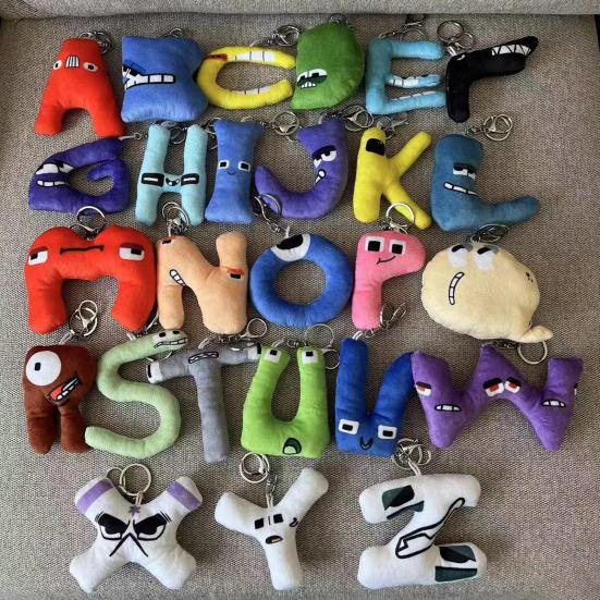 

Брелок с алфавитом, милая мягкая кукла с 26 буквами, плюшевая игрушка, подвесной орнамент, мягкая мультяшная кукла, подвеска на рюкзак, подарок на день рождения