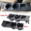 Carbon Fiber/Black Car Center Console Water Cup Holder Beverage Bottle Holder Coin Tray For Bmw 3 Series E46 318I 320I