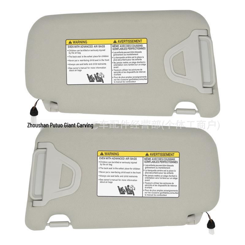 Compatible Grey Sun Visor with Wire for 2013-2019 Nissan Sentra, Part No. 96400-3SG8A