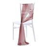 2pcs Chiffon Chair Sashes Wedding Chair Decoration 20x250cm for Wedding Aisle Party Banquet Event Baby Shower