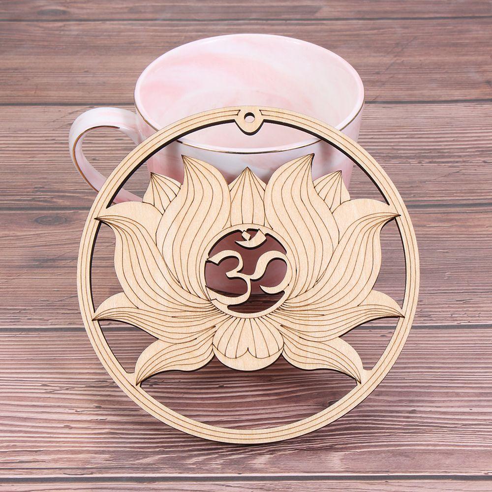 Flower Of Life Energy Mat Slice Wood Base Wooden Wall Sign Laser Cut Handmade Coasters Making Sacred Geometry Ornament Decor