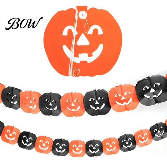 Decorative Holiday Cloth 5 Pcs 10FT Halloween Banner, Spooky Spider Bat Skull Ghost Festive Celebration Banner Pumpkin Hanging Bunting Garland