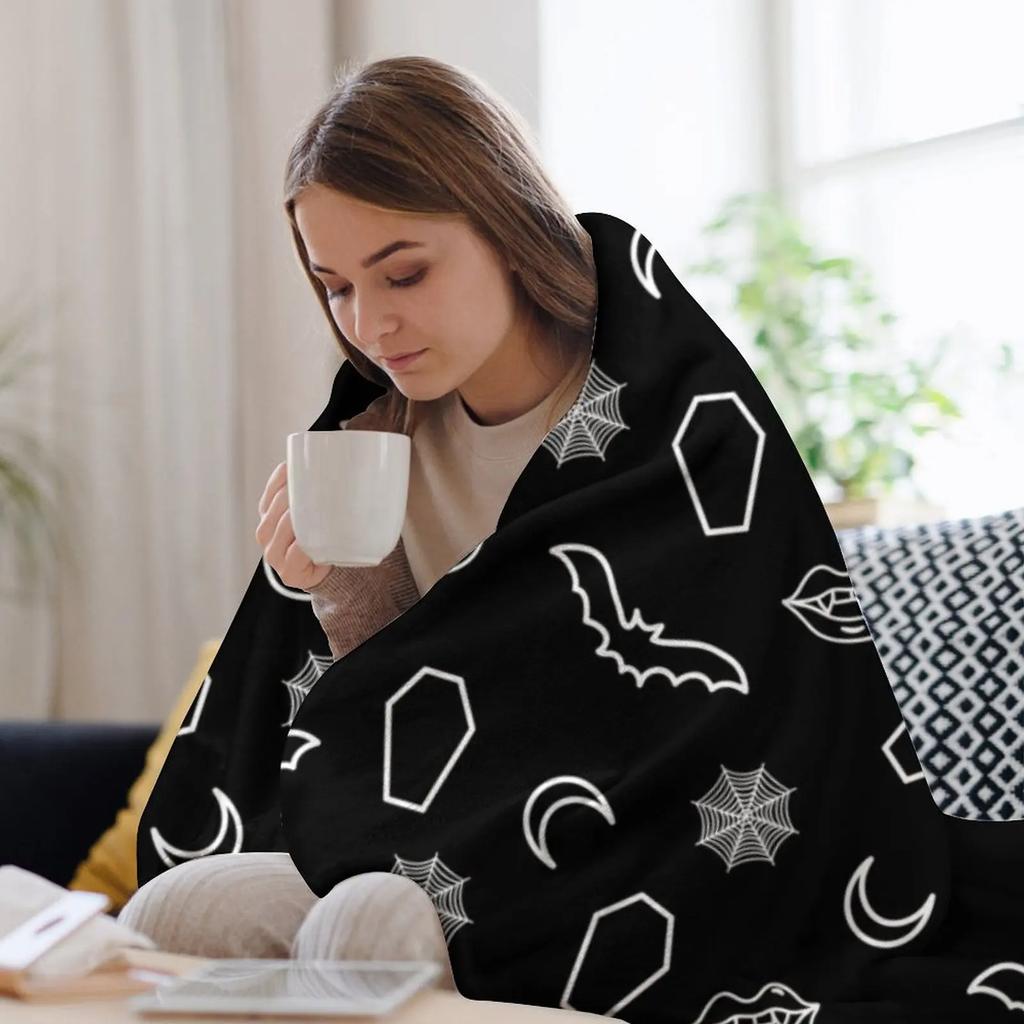 SPOOKY SZN Throw Blanket Stylish Warm Blanket for Living Room Bedroom