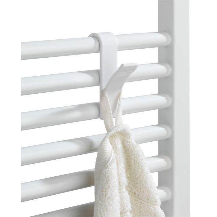 Wenko - 2 Crochets pour radiateurs sèche-serviettes - Blanc