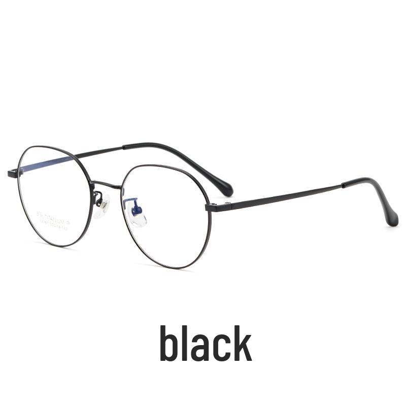 Retro Round Ultra-Light Full-Rim Titanium Eyeglass Frame for Women (Myopia) 32281