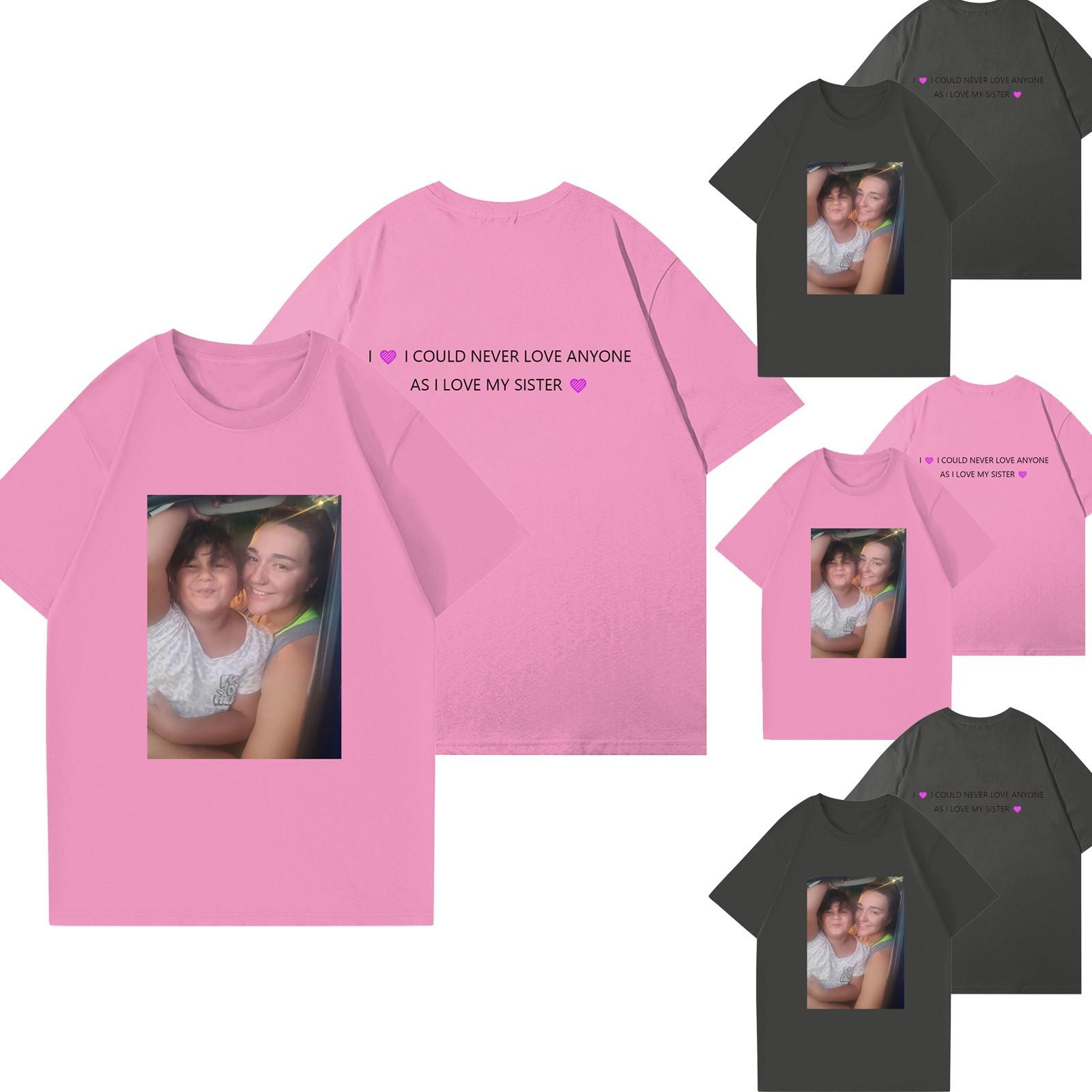 

Персонализированные рубашки для женщин, модные повседневные принтованные топы с коротким рукавом и круглым вырезом M чёрный