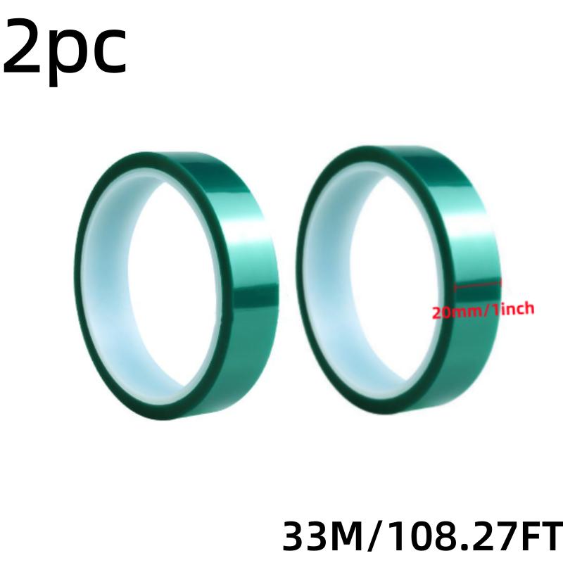 33M/Roll Green PET Film Tape High Temperature Heat Resistant PCB Solder SMT Plating Shield Insulation Protection
