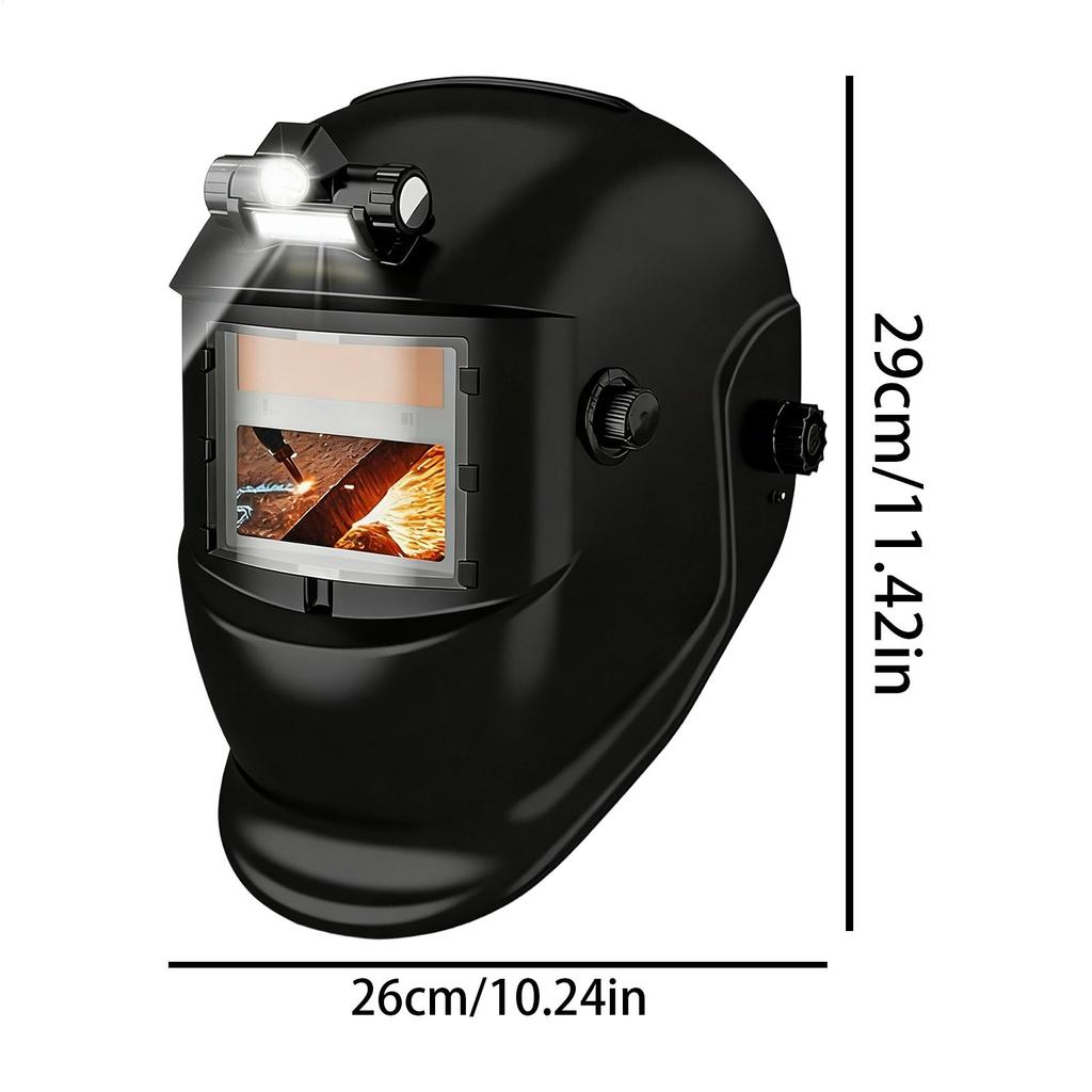 Auto Darkening Welding Helmet Adjustable Head Cover With Light Welder Hood For Garage Job Site Automotive Repair Maintenance