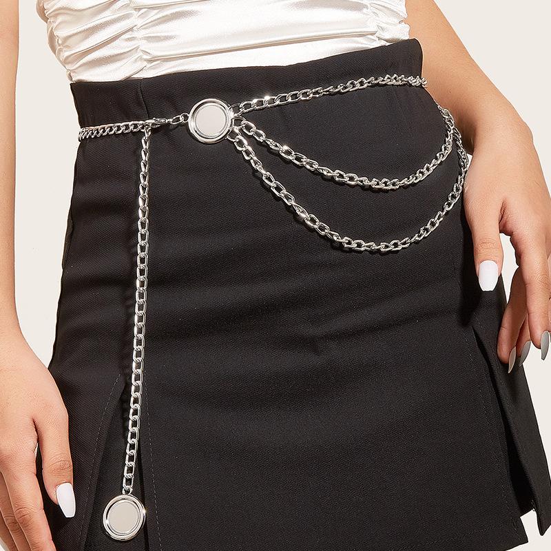 

Xiaoxiangfeng Металлическая поясная цепочка Женская Высококлассная Модная С украшением для юбки Костюм Тонкий ремень-цепочка Пояс-корсет