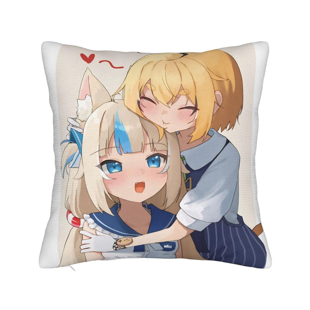 Decorative Pillow Covers Sameko Saba X Gawr Gura Merchandise Home Throw Pillow Case Cover Zipper Multi-Size